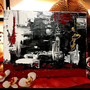 Abstract acrylic painting